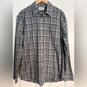 Taylor Stitch Gray Plaid Organic Cotton Shirt Men’s Large 44